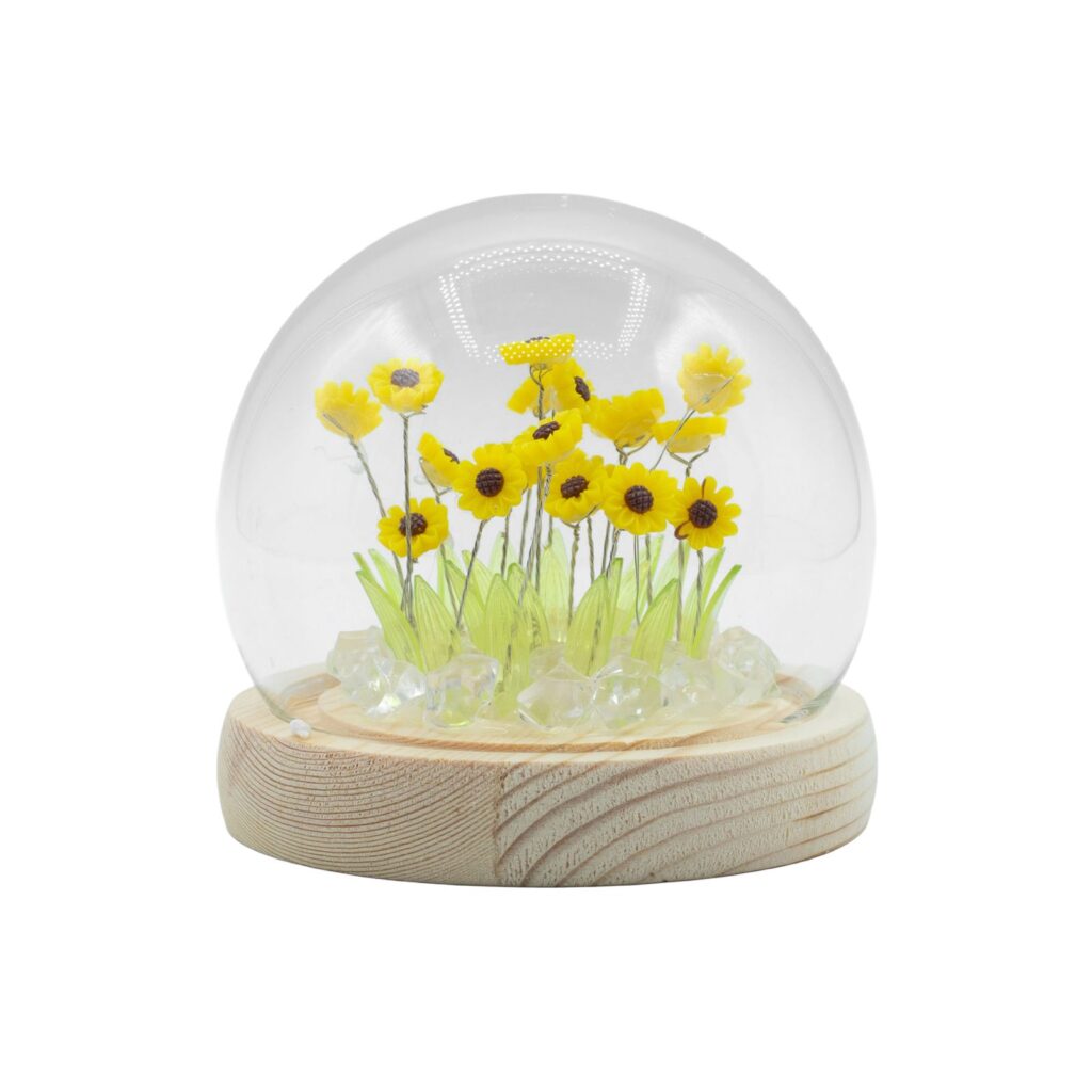 Cúpula de jardín Floral Glow - 20 girasoles - LED USB